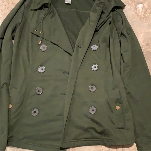 Olive Green Jacket with Hood - Picture 4 of 5